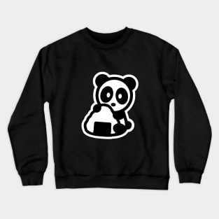 Panda Onigiri Bambu Brand Foodie Roll Maki Vinegar Seaweed Nori Fish Raw Seafood Sashimi Salmon Kani Japanese Japan Soy Sauce Wasabi Roe Crewneck Sweatshirt